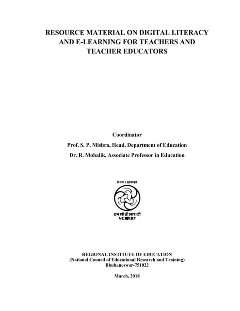 Digital Literacy and E-Leanring for Teachers and Educators