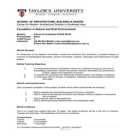 Module outline august 2014