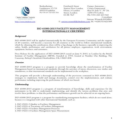 Module program iso 41000 2015