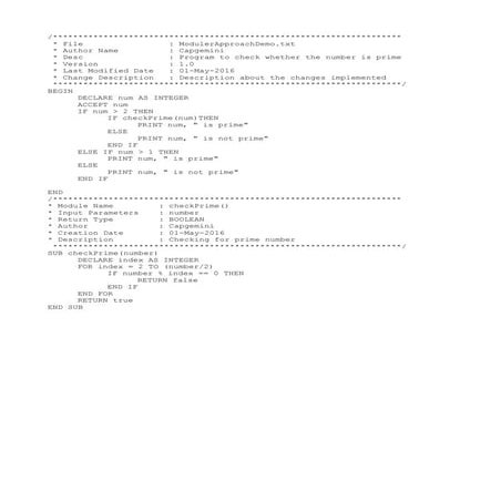 Moduler approachdemo