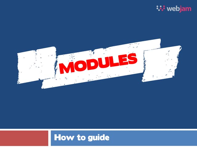 Modules guide