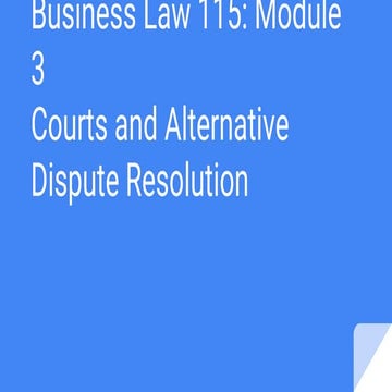 Module three  courts  (1)