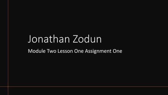 Jonathanzodunii presentations