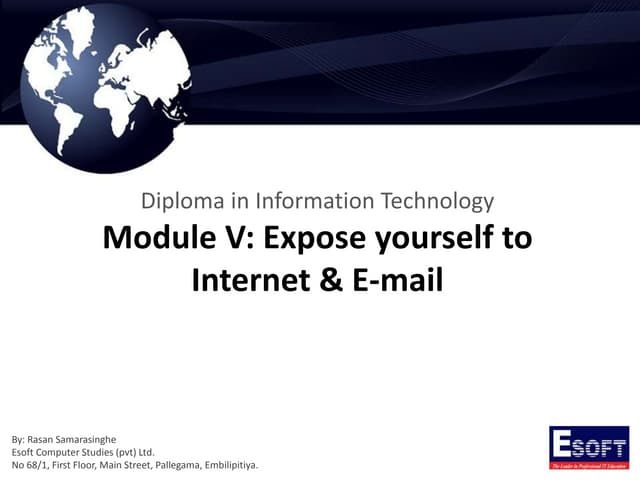 DITEC - Expose yourself to Internet & E-mail
