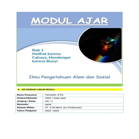 MODUL AJAR IPAS KELAS 5 BAB 3 KURIKULUM MERDEKA.docx