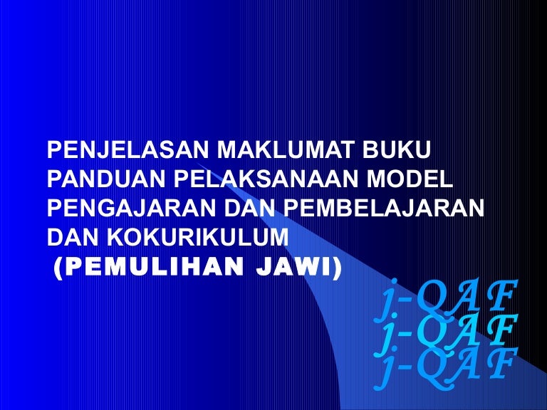 Modul Kelas Pemulihan Jawi Model J Qaf Pp