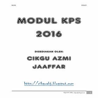Modul kemahiran proses sains 2016