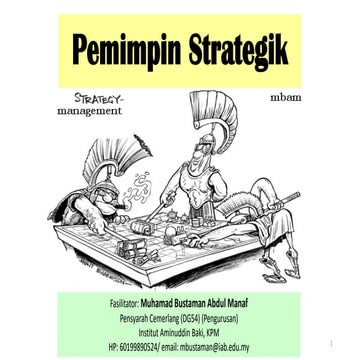 Kepimpinan Strategik (Strategic Leader)
