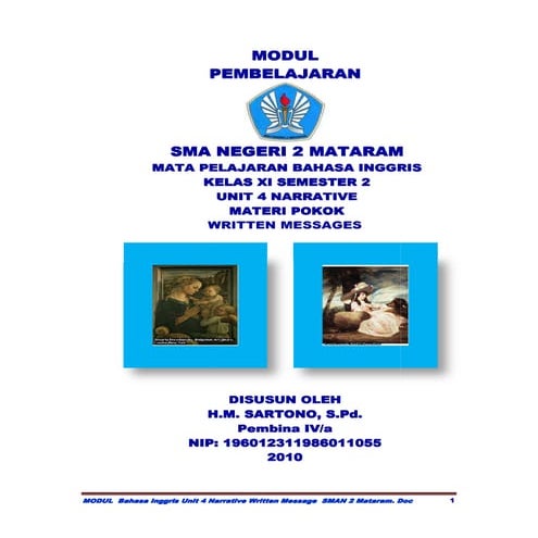 Modul kls xi unit 4 narrative