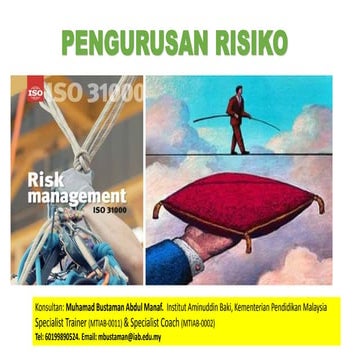 Kursus Pengurusan risiko versi 31000:2018