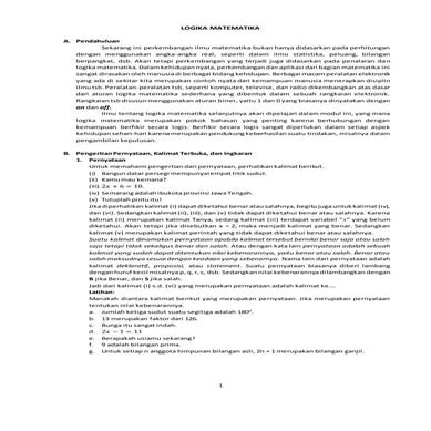 Modul logika matematika | DOCX