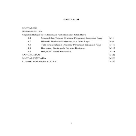Modul TKP M3KB4 - Drainase Perkotaan dan Jalan Raya