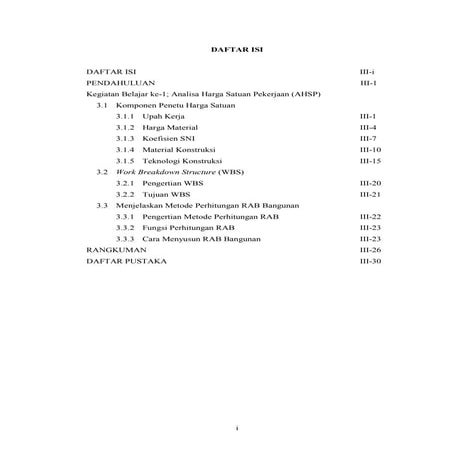 Modul TKP M6KB3 - Analisa Harga Satuan Pekerjaan