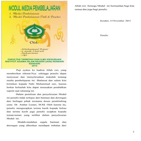 Modul media pembelajaran 