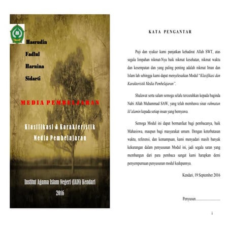 KARATERISTIK DAN KLASIFIKASI MEDIA PEMBELAJARAN