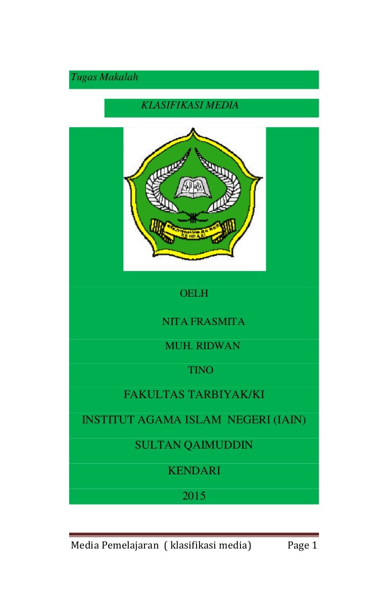 modul media pembelajaran klasifikasi media