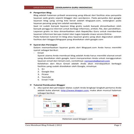 cara membuat blog di blogger | PPT