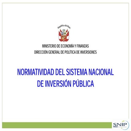 Modulo 1-parte-4-normatidad-de-snip-julio-araujo-colquehuanca