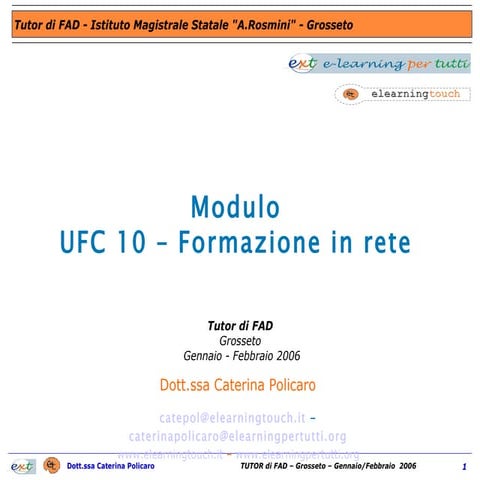 Modulo - Formazione in rete