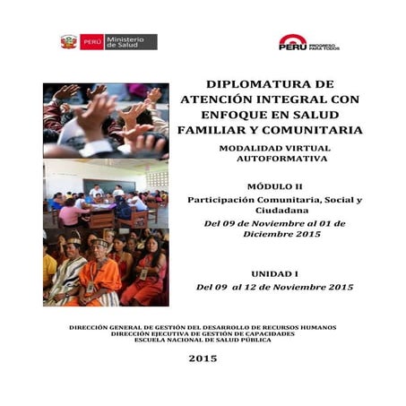 SILABO DEL MODULO 2:  Participación Comunitaria, Social y Ciudadana  