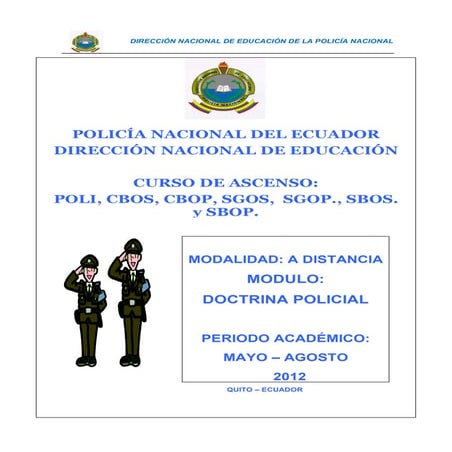 Modulo 1 doctrina doctrina policial