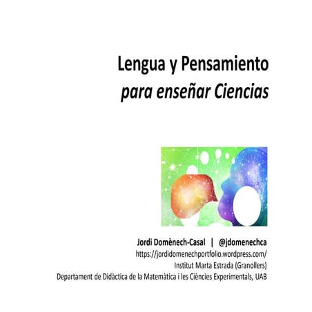 Lengua y Pensamiento para enseñar Ciencias