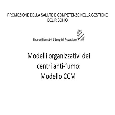 Guida Ai Servizi Territoriali Per La Cessazione Dal Fumo Di Tabacco Aggiornamento 2011