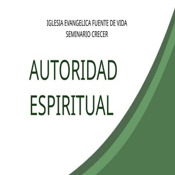 Autoridad Espiritual Pptx