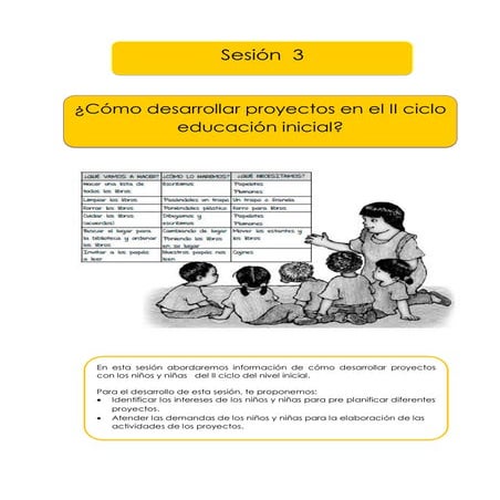 Proyectos de Aprendizaje en Educación Inicial | PDF