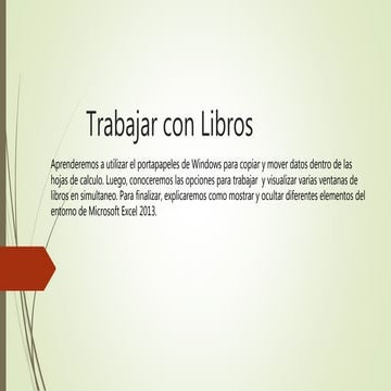 Trabajando con libros en Excel(Working with books in Excel)