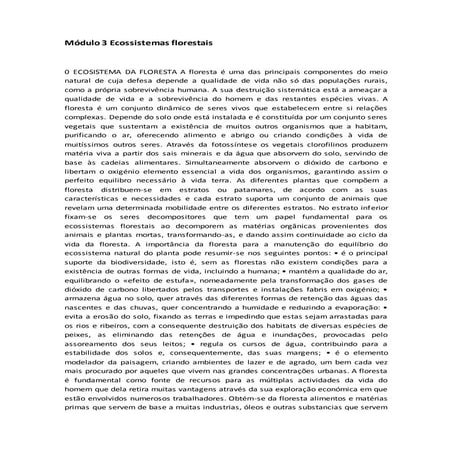 Modulo 3 ecossitemas florestais