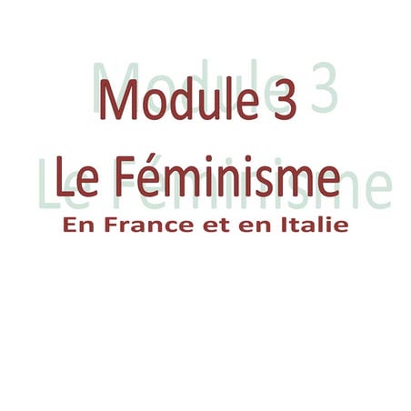 ￼￼￼￼￼￼￼￼￼￼￼￼￼￼￼￼￼￼￼￼￼￼￼￼￼￼￼￼￼￼￼￼￼￼￼￼￼￼￼￼￼￼￼￼￼￼￼￼￼￼￼￼ LE FEMINISME EN FRANCE ET EN ITALIE 