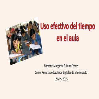 Uso efectivo del tiempo en el aula