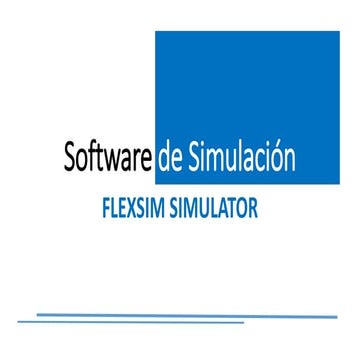 Flexsim simulador software de simulación | PDF