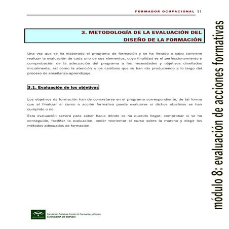 Modulo 8 faffe evaluación acciones formativas