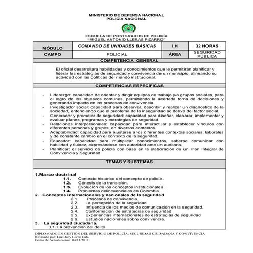 Modulo comando de unidades