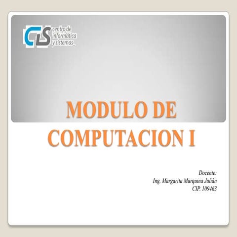 Modulo de computacion i sesion 5