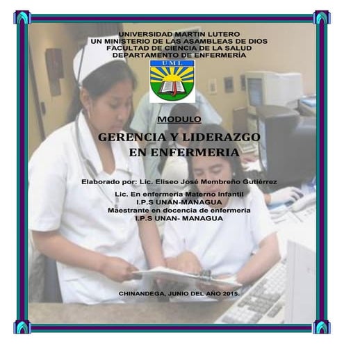 Modulo de gerencia en enfermeria  2015