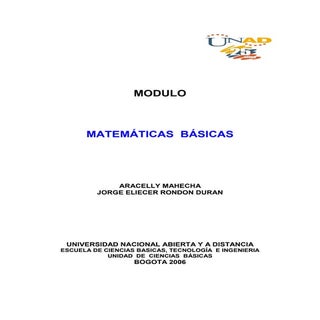Modulo de matematicas  básicas