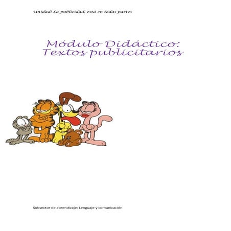 Modulo didactico Texto publicitarios 5to básico