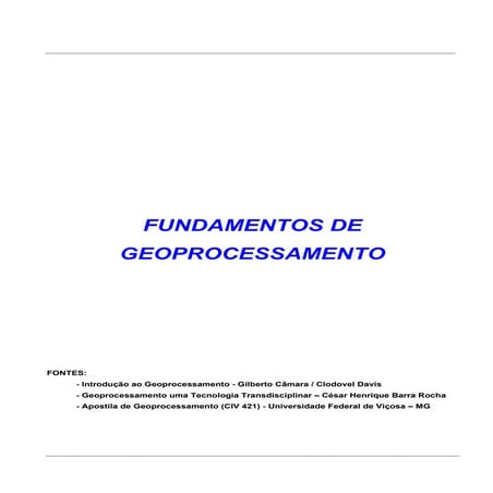 Modulo geoprocessamento