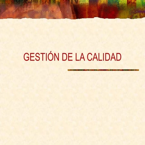 Modulo gestion de calidad