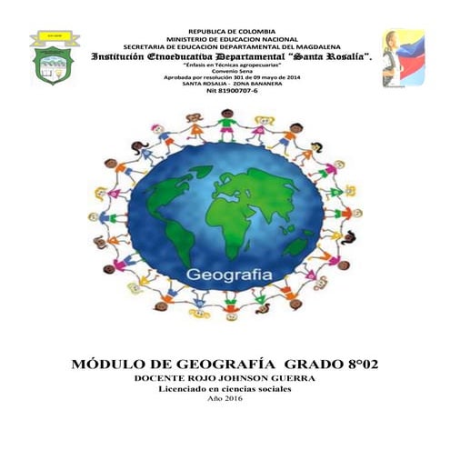 MODULO DE GEOGRAFÍA GRADO 8 