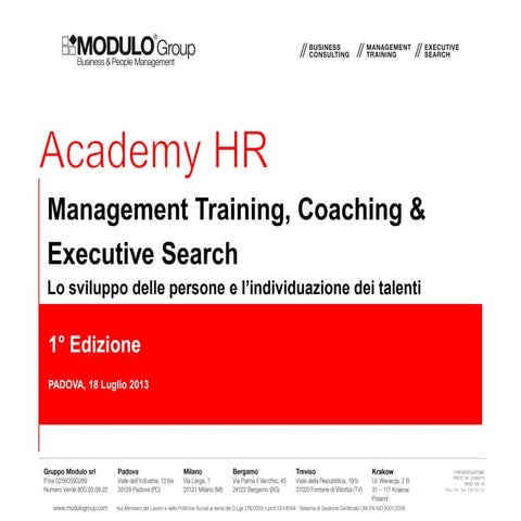 Modulo Group - Academy HR - Management Training, Coaching &  Executive Search