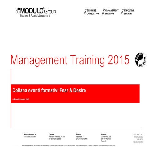 Modulo Group - Management Training - Problem Solving Strategico | PDF