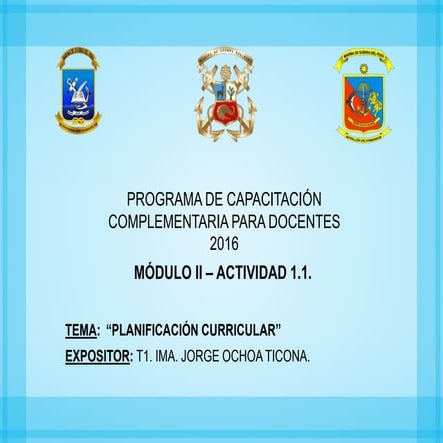 Modulo ii   planificacion curricular