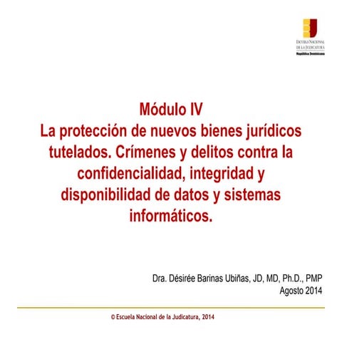 ENJ-1-337: Presentación Módulo IV Curso Delitos Electrónicos (2)
