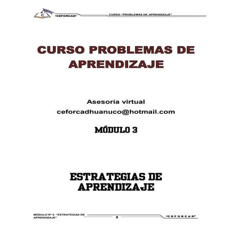 Modulo nº 3. estrategias de aprendizaje | PDF