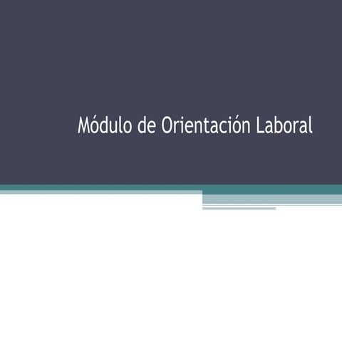 Modulo orientación