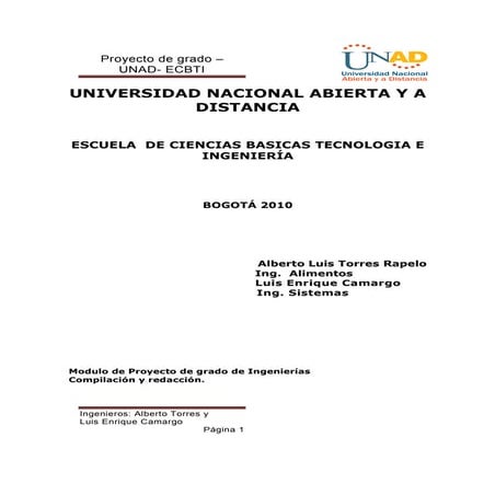 Modulo proyecto grado